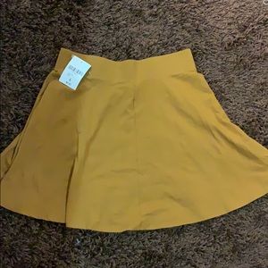 Forever 21 Skater Skirt in camel brown